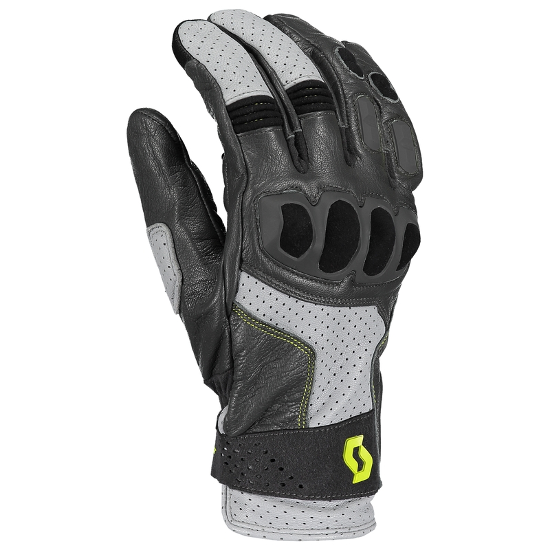 Δερμάτινα γάντια μοτοσικλέτας SCOTT SPORT ADV γκρι-πράσινα