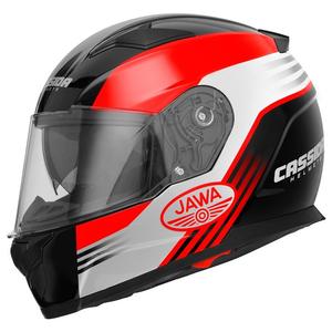 Κράνος μοτοσικλέτας Cassida Apex Jawa - κόκκινο-μαύρο-γκρι