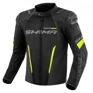 Μπουφάν μοτοσικλέτας Shima Solid 2.0 Vent μαύρο-fluo κίτρινο
