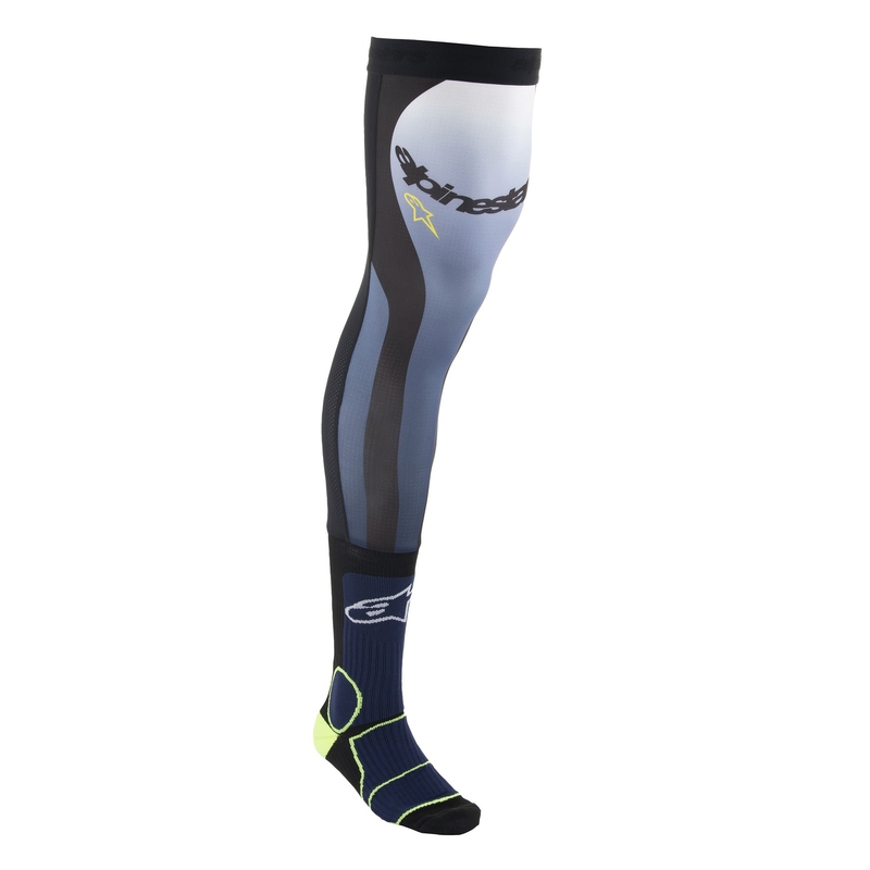 Alpinestars Knee Brace Κάλτσες Μπλε-Κίτρινο-Φλούο-Λευκό-Μαύρο