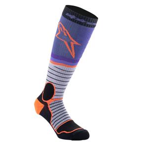 Alpinestars MX PRO 2024 μαύρες-γκρι-μοβ-πορτοκαλί κάλτσες