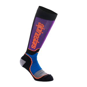 Παιδικές κάλτσες Alpinestars MX Plus Μαύρο-Πορτοκαλί-Μωβ-Μπλε-Γκρι