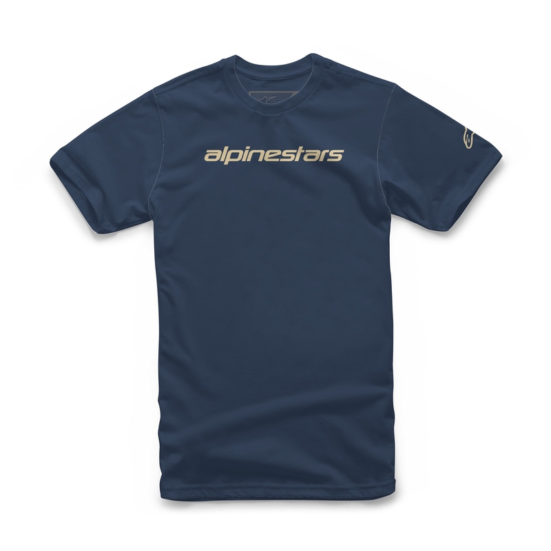 Tričko Alpinestars Linear Wordmark Tee modro-béžové