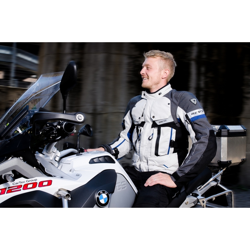 Bunda na motorku Revit Defender Pro GTX šedo-modrá výprodej