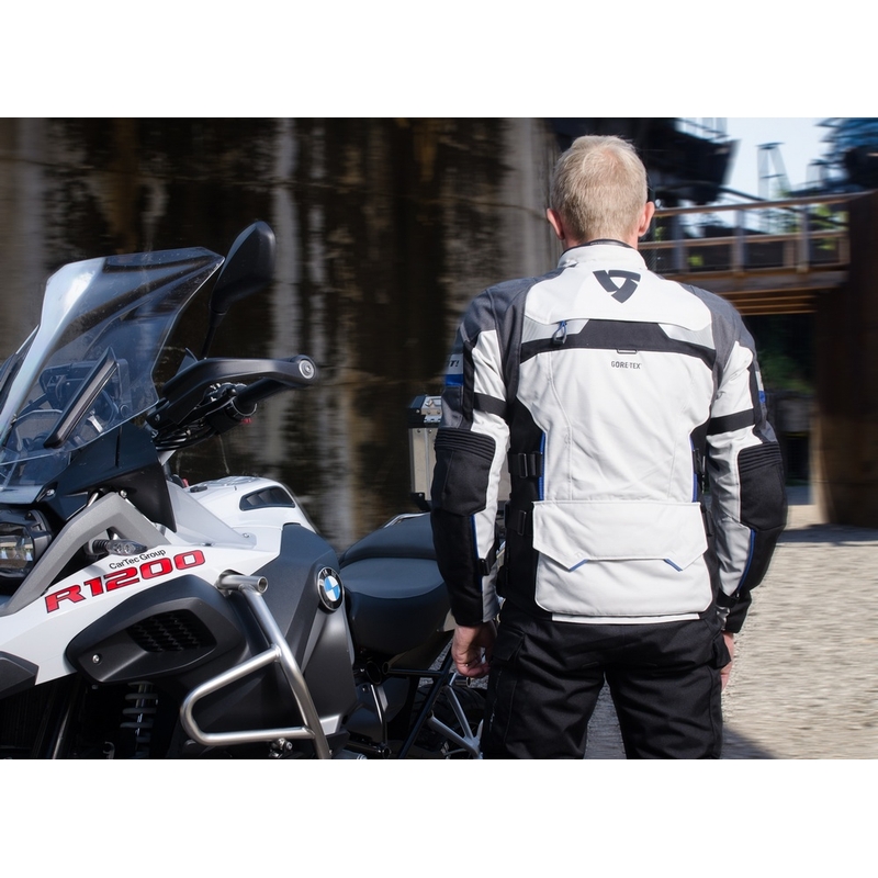 Bunda na motorku Revit Defender Pro GTX šedo-modrá výprodej