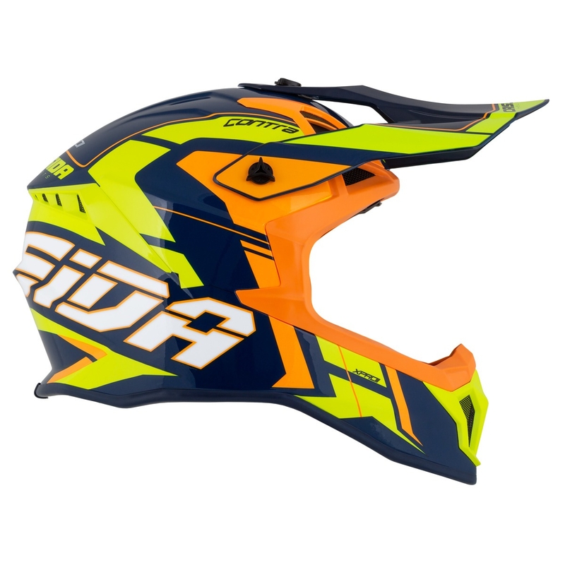 Cassida Cross Pro 2 Contra fluo κίτρινο-πορτοκαλί-μπλε κράνος motocross