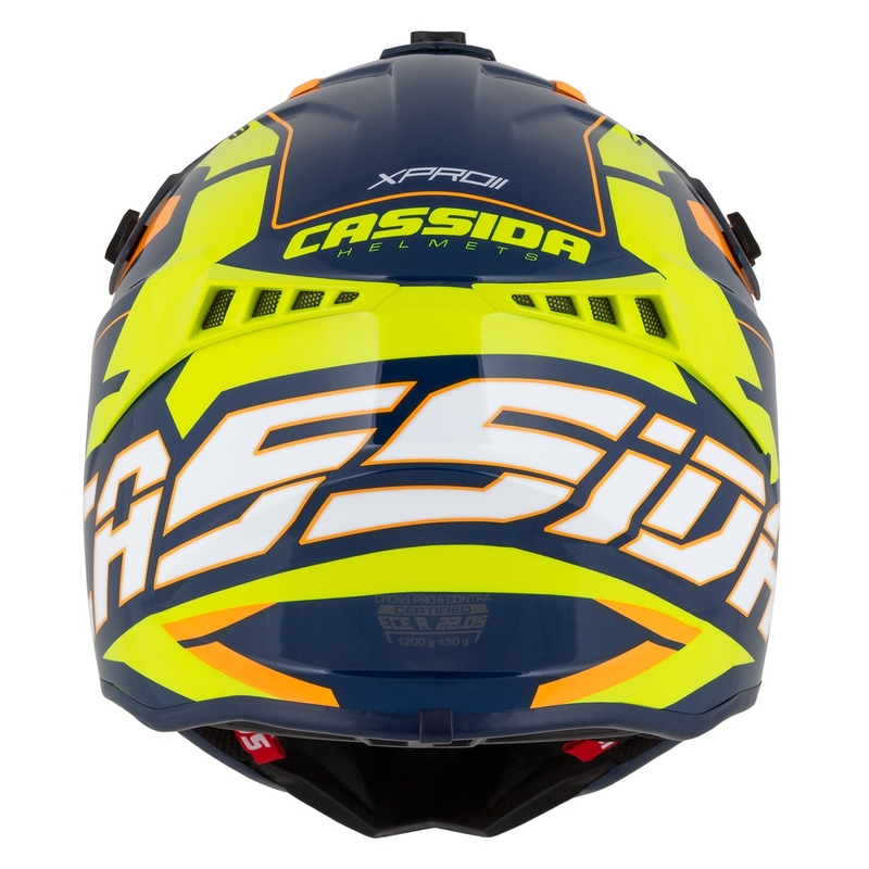 Cassida Cross Pro 2 Contra fluo κίτρινο-πορτοκαλί-μπλε κράνος motocross