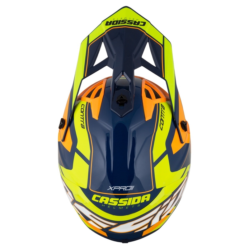 Cassida Cross Pro 2 Contra fluo κίτρινο-πορτοκαλί-μπλε κράνος motocross