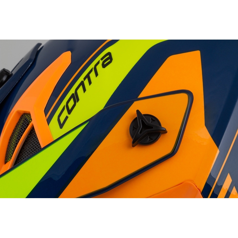 Cassida Cross Pro 2 Contra fluo κίτρινο-πορτοκαλί-μπλε κράνος motocross