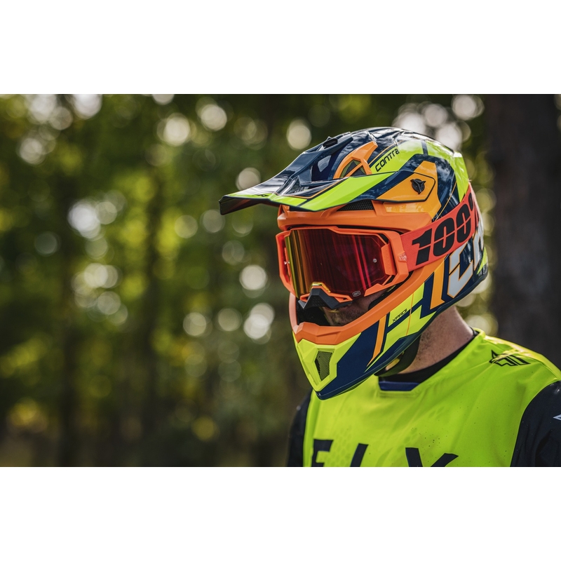 Cassida Cross Pro 2 Contra fluo κίτρινο-πορτοκαλί-μπλε κράνος motocross