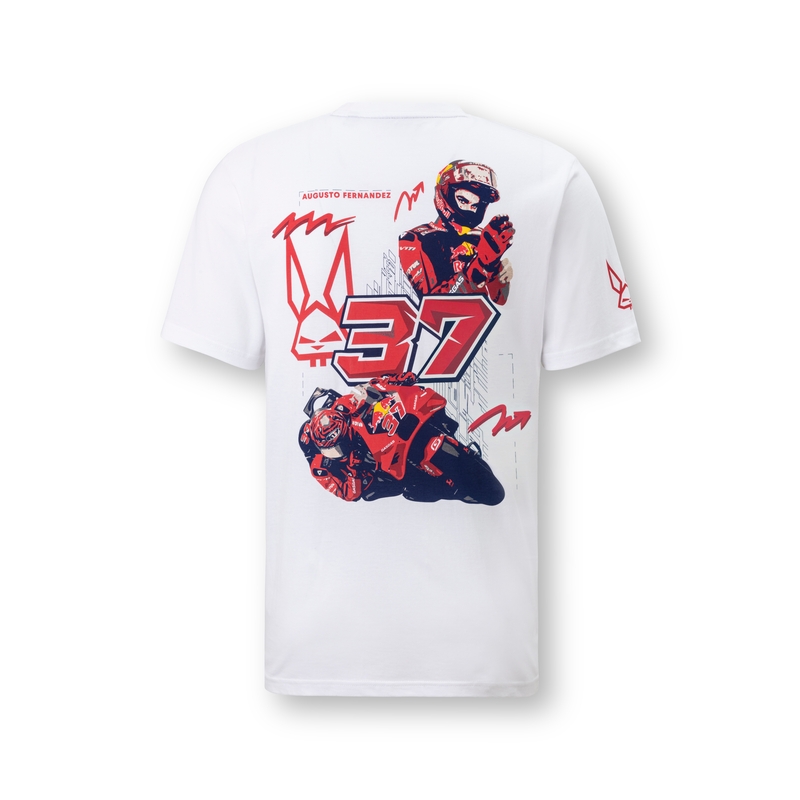 T-shirt Red Bull Augusto Fernandez GasGas MotoGP λευκό