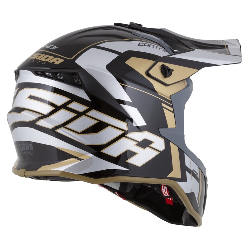 Cassida Cross Pro 2 Contra Motocross κράνος χρυσό μαργαριτάρι γκρι-μαύρο