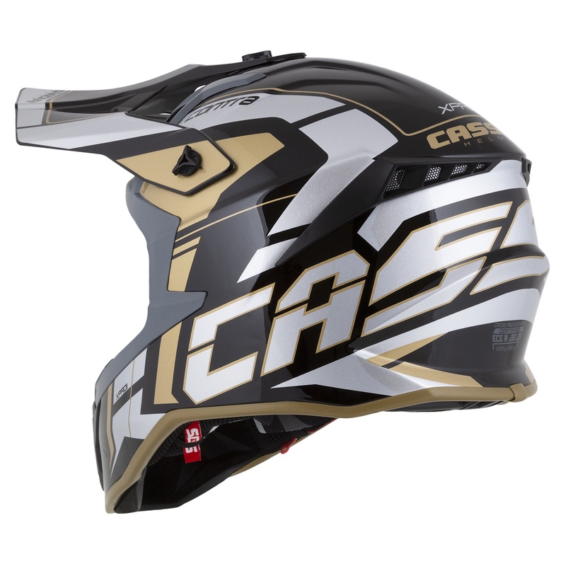 Cassida Cross Pro 2 Contra Motocross κράνος χρυσό μαργαριτάρι γκρι-μαύρο