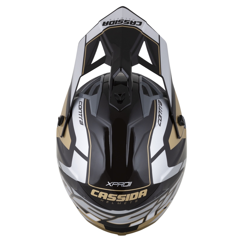 Cassida Cross Pro 2 Contra Motocross κράνος χρυσό μαργαριτάρι γκρι-μαύρο