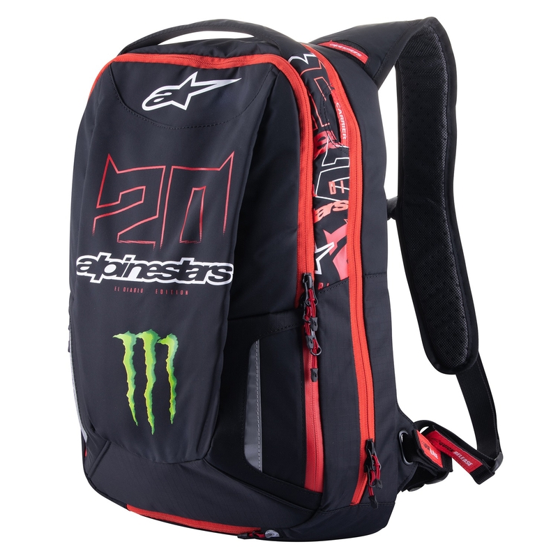Σακίδιο πλάτης Alpinestars City Hunter Monster FQ20 μαύρο-κόκκινο-λευκό-πράσινο