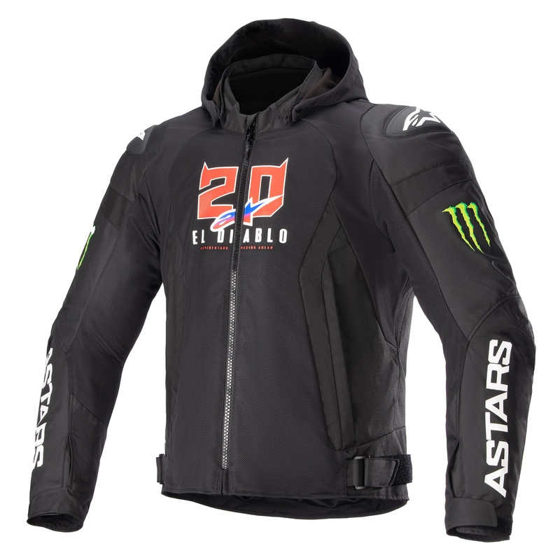 Alpinestars Zaca Air Monster FQ20 Μαύρο-κόκκινο-μπλε-λευκό-πράσινο μπουφάν μοτοσικλέτας