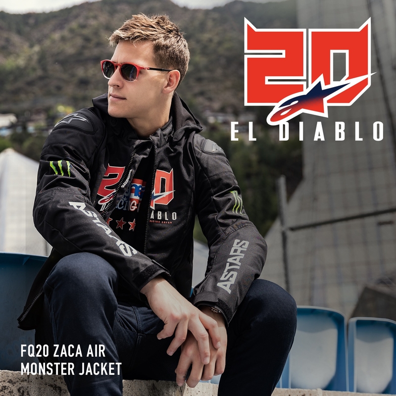 Alpinestars Zaca Air Monster FQ20 Μαύρο-κόκκινο-μπλε-λευκό-πράσινο μπουφάν μοτοσικλέτας