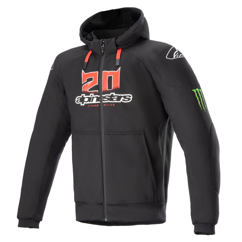 Alpinestars Chrome Ignition Monster FQ20 Μαύρο-κόκκινο-λευκό-πράσινο μπουφάν μοτοσικλέτας