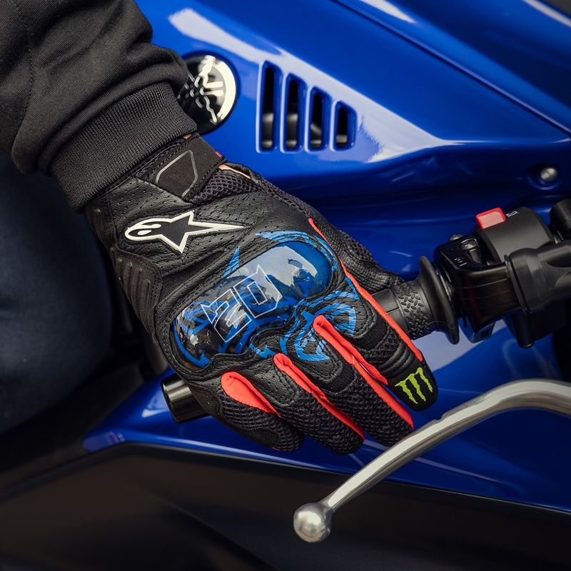 Alpinestars SMX-1 Air 2 Monster FQ20 Μαύρο-κόκκινο-μπλε-λευκό-πράσινο γάντια μοτοσικλέτας