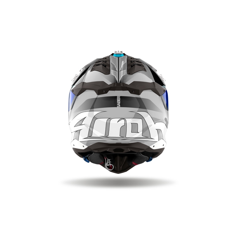 Κράνος Motocross Airoh Aviator 3 Saber γυαλιστερό μπλε