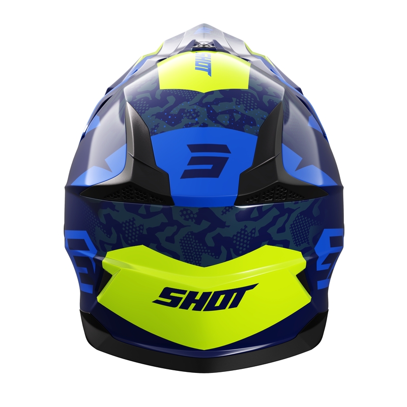 Παιδικό κράνος μοτοκρός Shot Pulse Airfit γυαλιστερό μπλε-φλούο κίτρινο προσφορά