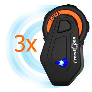 Σετ 3 συσκευών ενδοεπικοινωνίας Bluetooth T-MAX