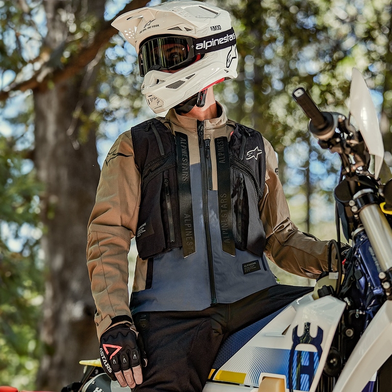 Alpinestars Techdura Μαύρο-Καφέ-Σκούρο μπλε μπουφάν μοτοσικλέτας