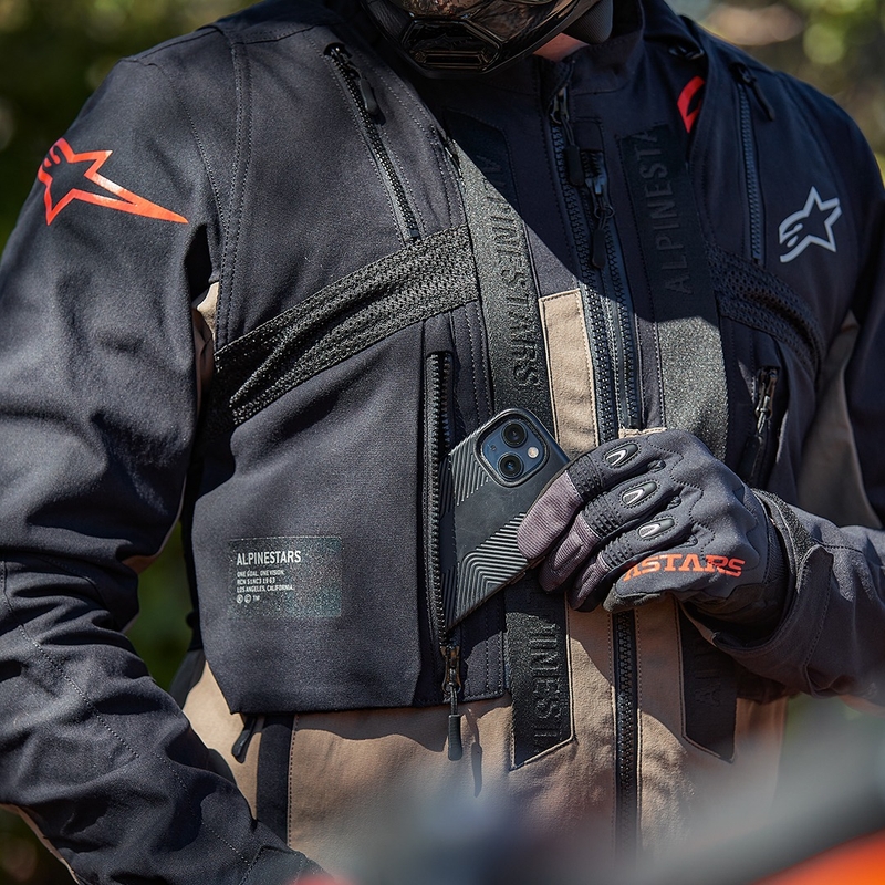 Alpinestars Techdura Μαύρο-Καφέ-Σκούρο μπλε μπουφάν μοτοσικλέτας