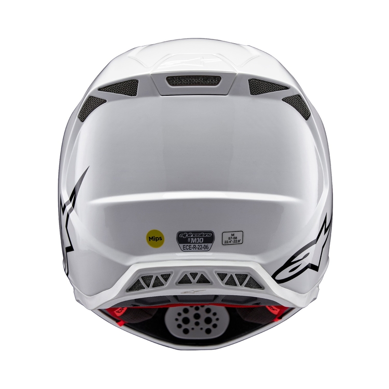Alpinestars Supertech S-M10 Στερεό λευκό κράνος Motocross