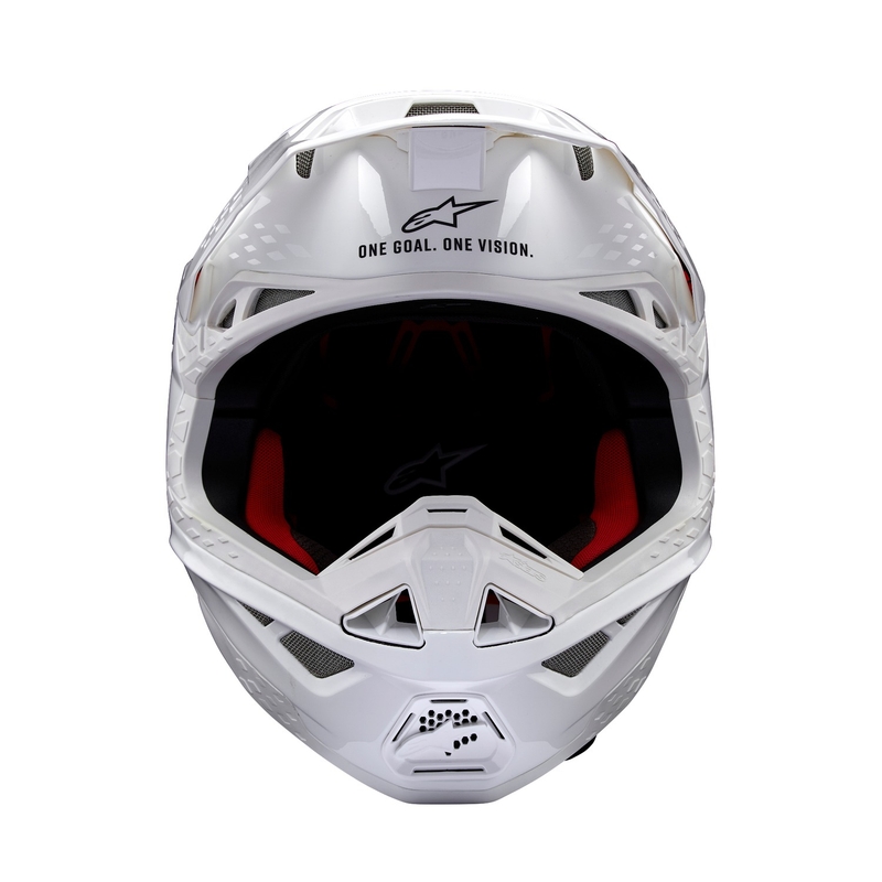 Alpinestars Supertech S-M10 Στερεό λευκό κράνος Motocross