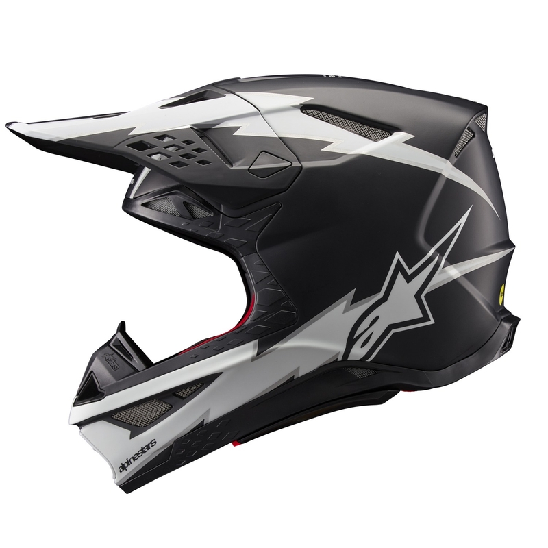 Alpinestars Supertech S-M10 Ampress Κράνος Motocross μαύρο και λευκό ματ