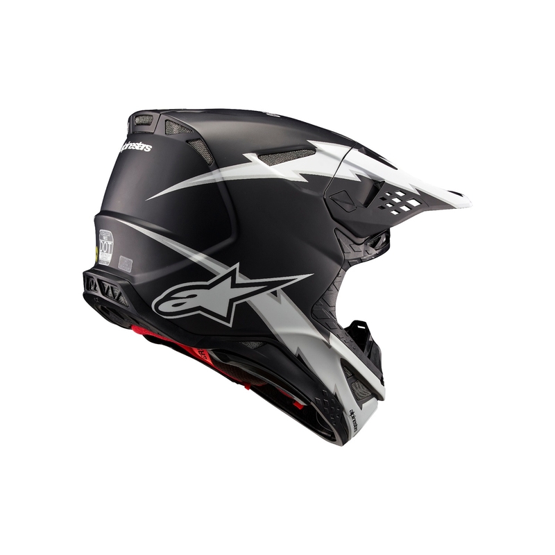 Alpinestars Supertech S-M10 Ampress Κράνος Motocross μαύρο και λευκό ματ