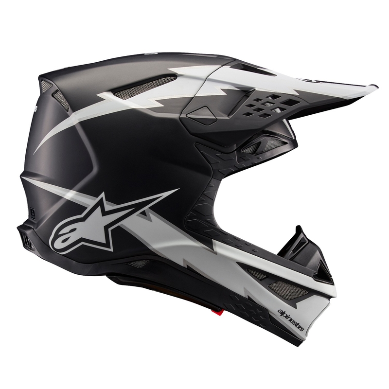 Alpinestars Supertech S-M10 Ampress Κράνος Motocross μαύρο και λευκό ματ