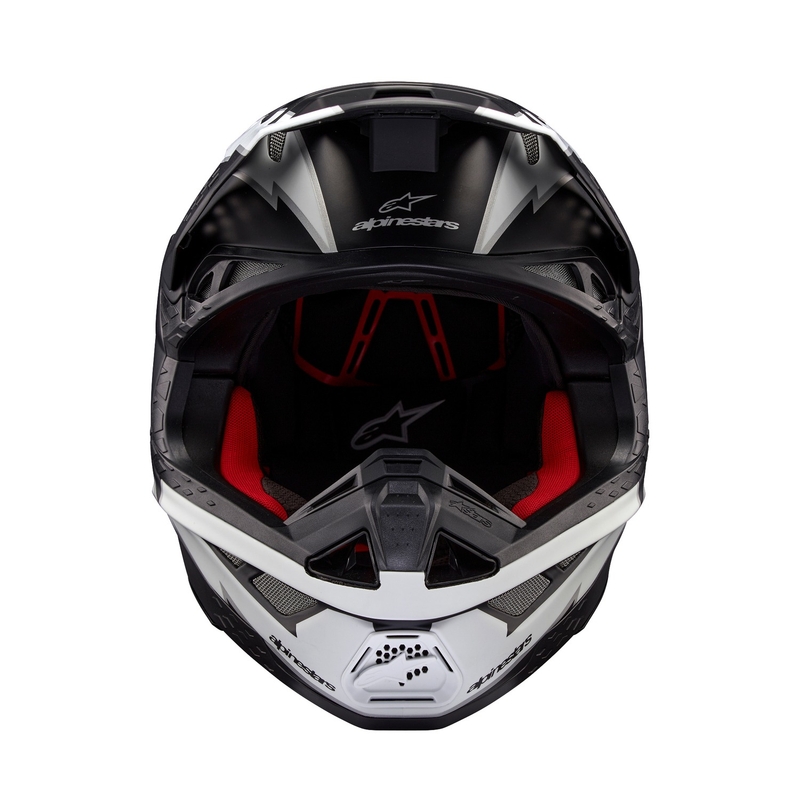 Alpinestars Supertech S-M10 Ampress Κράνος Motocross μαύρο και λευκό ματ
