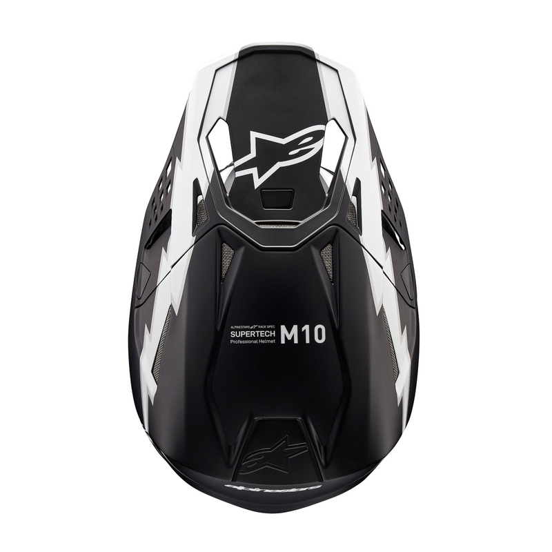 Alpinestars Supertech S-M10 Ampress Κράνος Motocross μαύρο και λευκό ματ