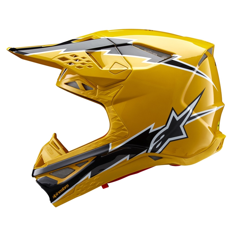 Alpinestars Supertech S-M10 Ampress Κράνος Motocross Μαύρο και κίτρινο