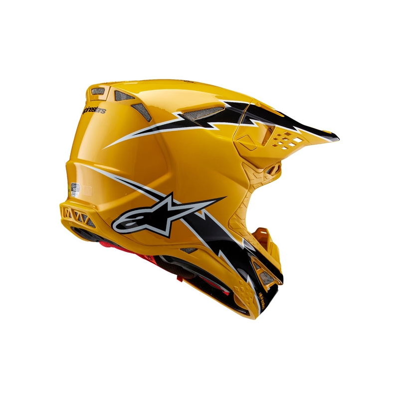 Alpinestars Supertech S-M10 Ampress Κράνος Motocross Μαύρο και κίτρινο