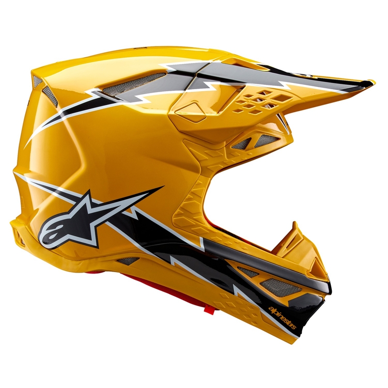 Alpinestars Supertech S-M10 Ampress Κράνος Motocross Μαύρο και κίτρινο