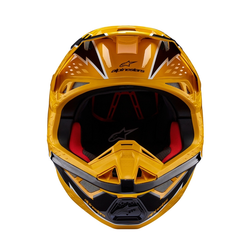 Alpinestars Supertech S-M10 Ampress Κράνος Motocross Μαύρο και κίτρινο