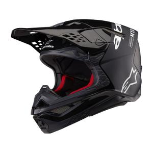 Alpinestars Supertech S-M10 Flood Κράνος Motocross μαύρο-σκούρο γκρι