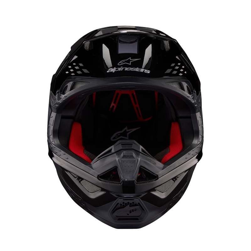 Alpinestars Supertech S-M10 Flood Κράνος Motocross μαύρο-σκούρο γκρι