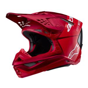 Alpinestars Supertech S-M10 Flood κράνος motocross ματ φλούο κόκκινο