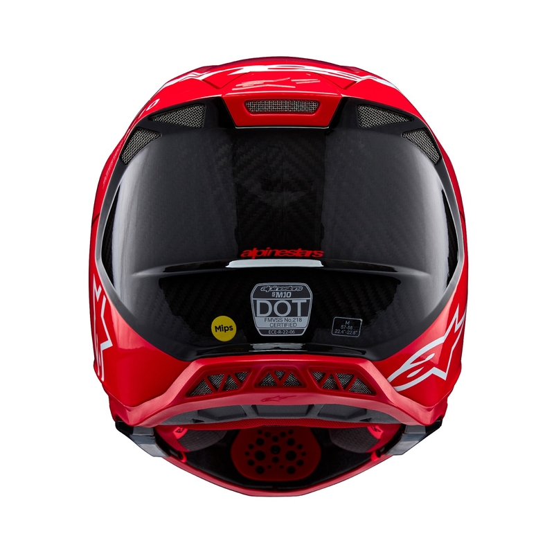 Alpinestars Supertech S-M10 Flood κράνος motocross ματ φλούο κόκκινο