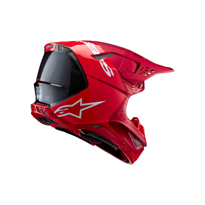 Alpinestars Supertech S-M10 Flood κράνος motocross ματ φλούο κόκκινο