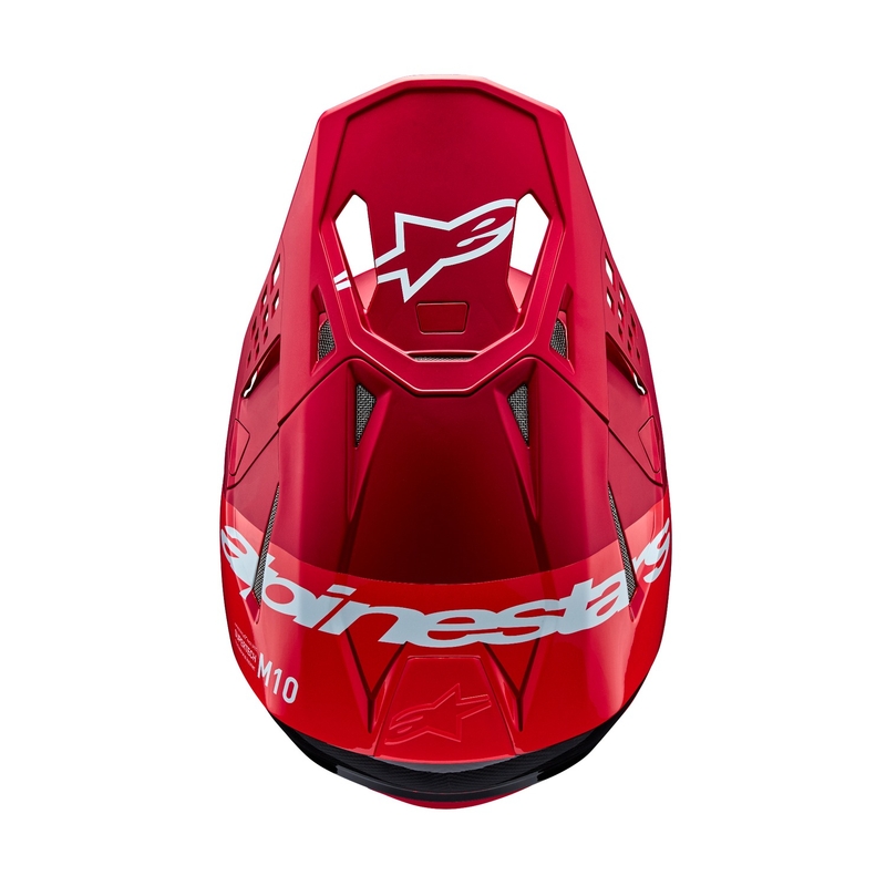 Alpinestars Supertech S-M10 Flood κράνος motocross ματ φλούο κόκκινο