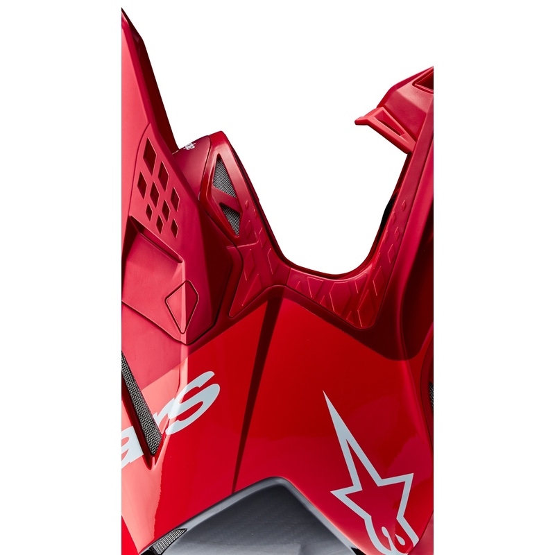 Alpinestars Supertech S-M10 Flood κράνος motocross ματ φλούο κόκκινο