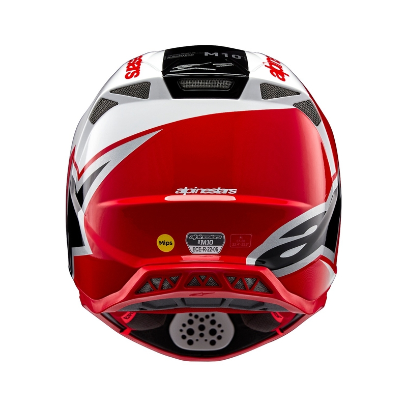 Alpinestars Supertech S-M10 Unite κράνος motocross κόκκινο και λευκό