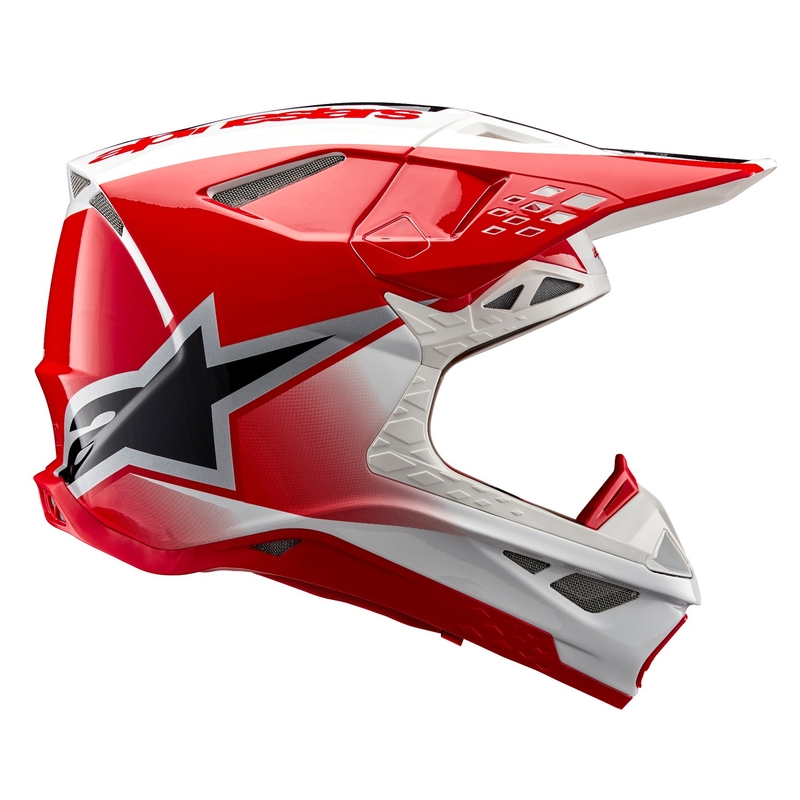 Alpinestars Supertech S-M10 Unite κράνος motocross κόκκινο και λευκό