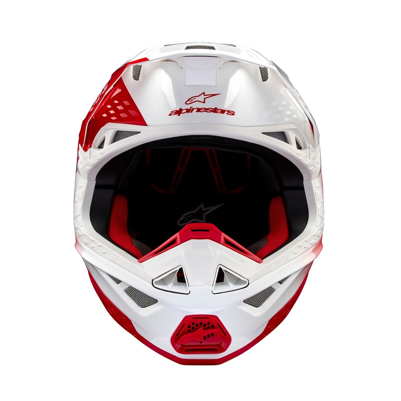 Alpinestars Supertech S-M10 Unite κράνος motocross κόκκινο και λευκό