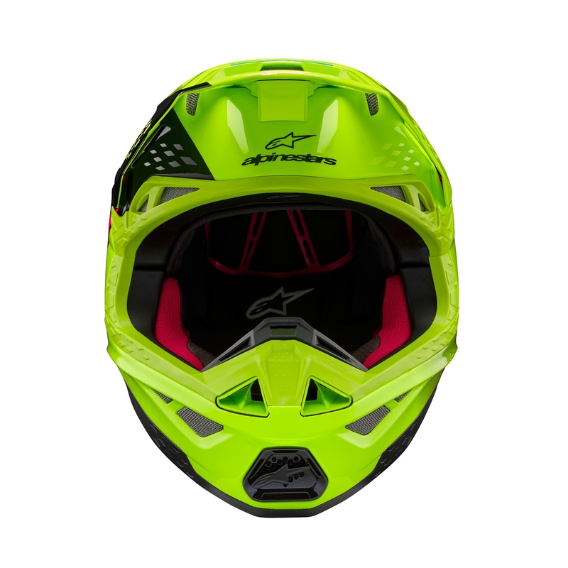 Alpinestars Supertech S-M10 Unite fluo κίτρινο-μαύρο-ροζ κράνος motocross